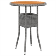 Afuera Living Contemporary 3 Piece Garden Dining Set in Gray
