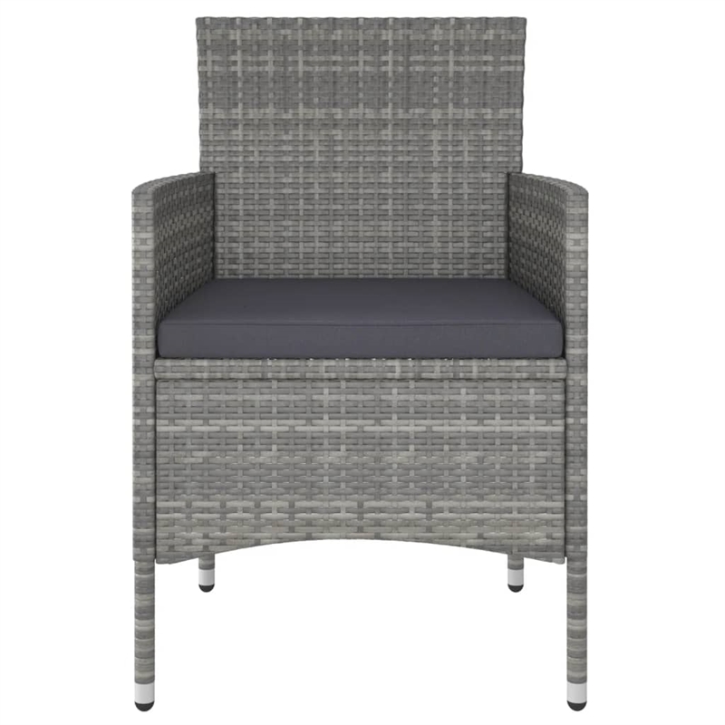 Afuera Living Contemporary 5 Piece Garden Dining Set in Gray