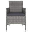 Afuera Living Contemporary 5 Piece Garden Dining Set in Gray
