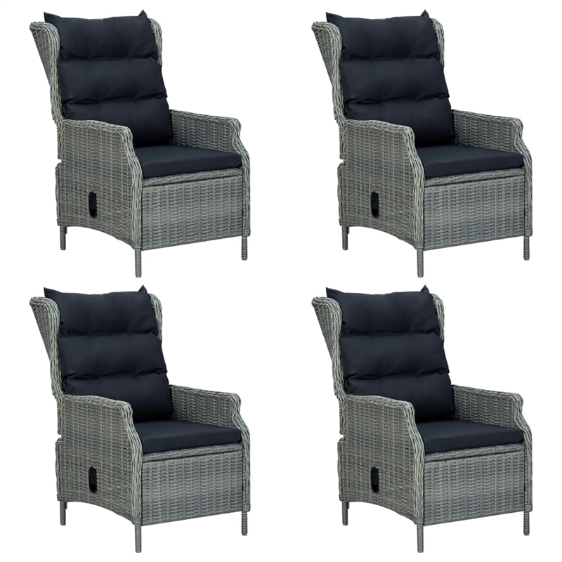 Afuera Living Contemporary Solid Wood Garden Dining Set in Light Gray