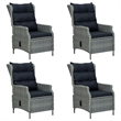 Afuera Living Contemporary Solid Wood Garden Dining Set in Light Gray