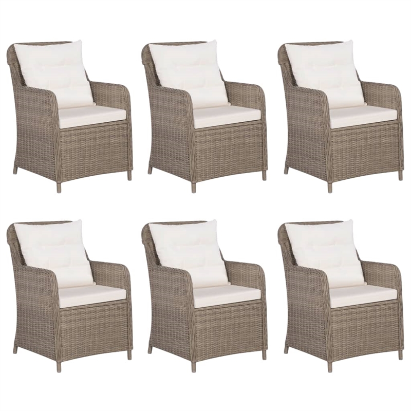 Afuera Living Contemporary Solid Wood Dining Set in Brown/Cream White