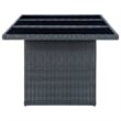 Afuera Living Contemporary 7 Piece Outdoor Dining Set in Dark Gray