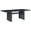 Afuera Living Contemporary 7 Piece Outdoor Dining Set in Dark Gray
