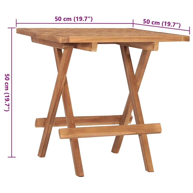 Afuera Living Contemporary 3 Piece Outdoor Dining Set Natural Teak