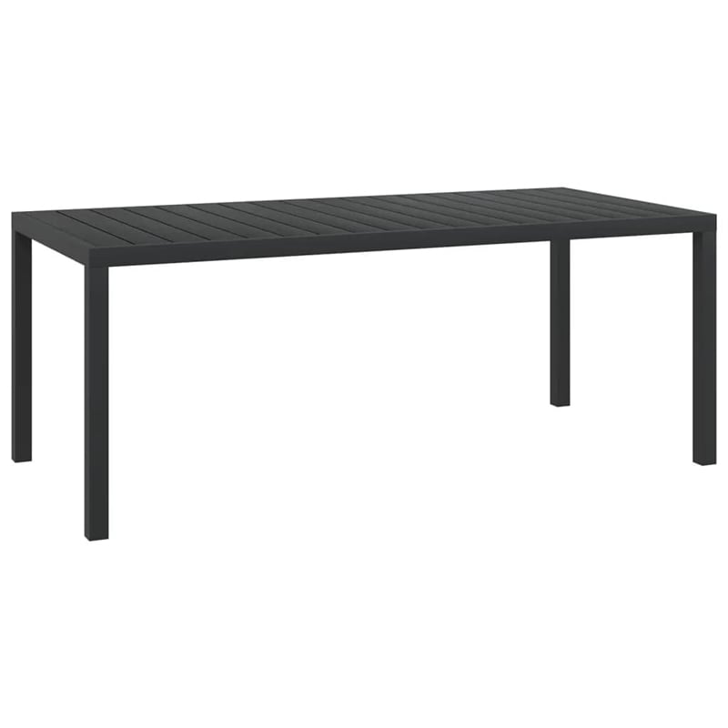 Afuera Living Contemporary Synthetic Poly Rattan Dining Set in Black/Cream White