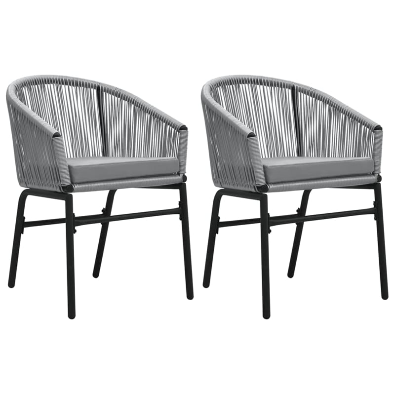 Afuera Living Metal Powder-Coated Steel Garden Dining Set in Black/Gray