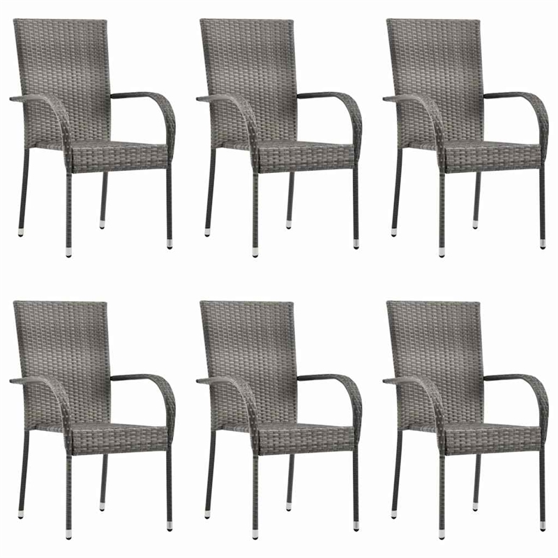 Afuera Living Contemporary Solid Wood Dining Set in Gray/Natural Wood