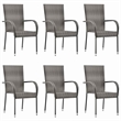 Afuera Living Contemporary Solid Wood Dining Set in Gray/Natural Wood