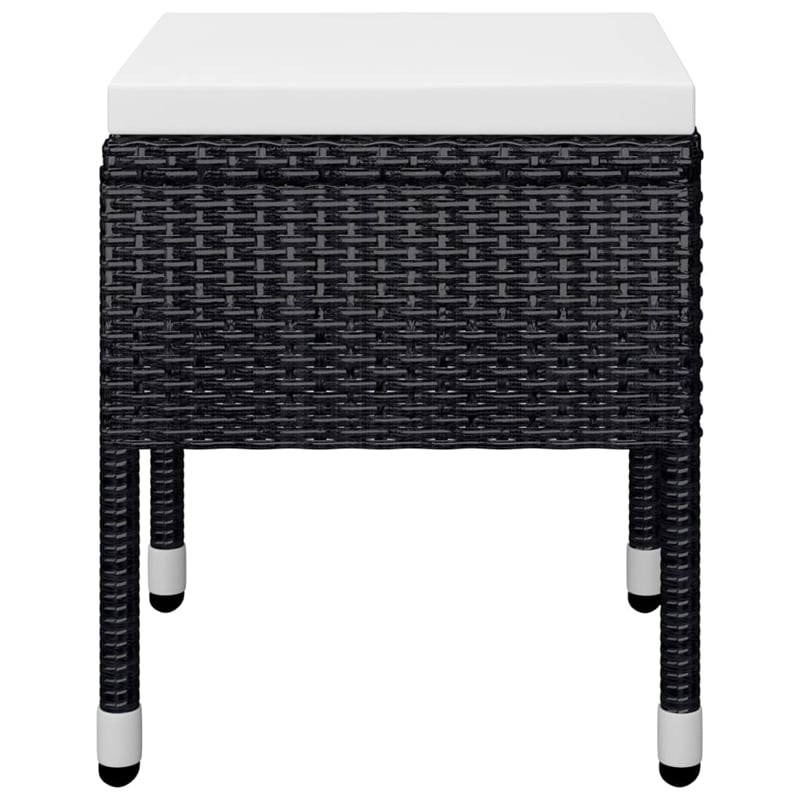 Afuera Living Contemporary Solid Wood Dining Set in Black/Cream White