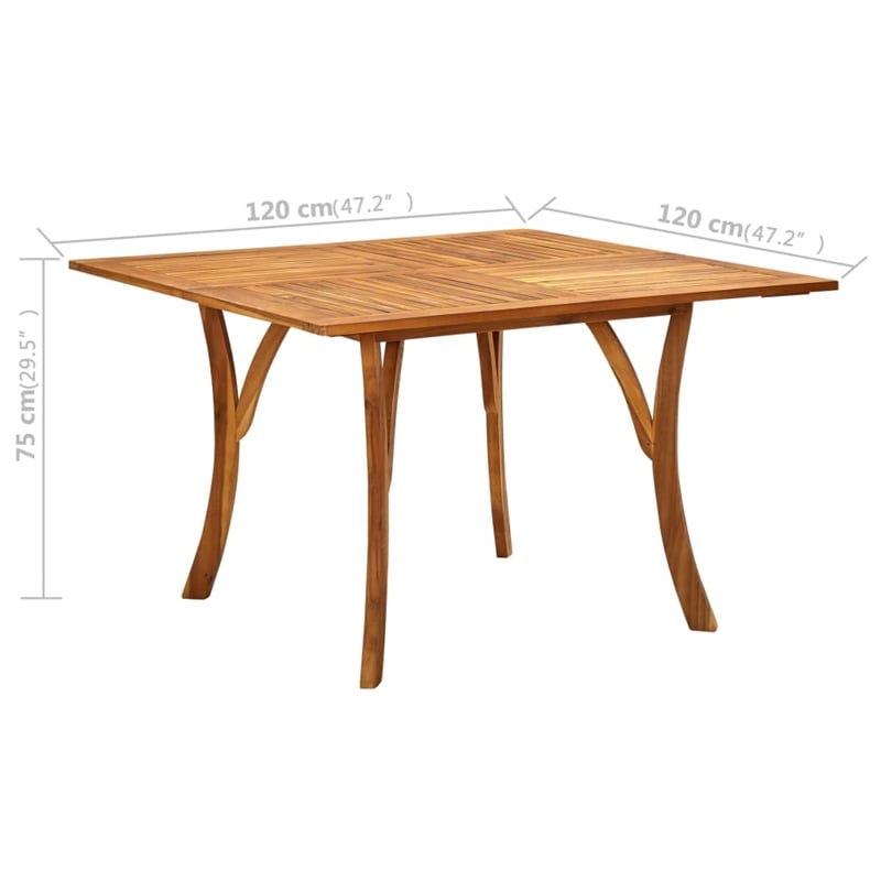 Afuera Living Contemporary Solid Wood Dining Set in Black/Cream White