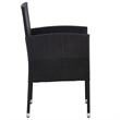 Afuera Living Contemporary Solid Wood Dining Set in Black/Cream White