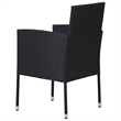 Afuera Living Contemporary Solid Wood Dining Set in Black/Cream White
