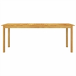 Afuera Living Contemporary Solid Wood Dining Set in Black/Cream White