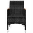 Afuera Living Contemporary Solid Wood Dining Set in Black/Cream White