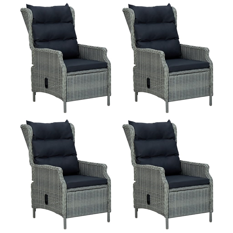 Afuera Living Contemporary 5 Piece Garden Dining Set in Light Gray