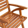 Afuera Living Contemporary Dining Set in Brown Solid Acacia Wood