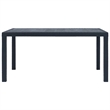 Afuera Living Outdoor Dining Set in Anthracite Plastic & Polyester Cushions
