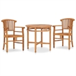 Afuera Living Contemporary Garden Dining Set in Natural Solid Teak Wood