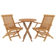 Afuera Living Contemporary Garden Dining Set in Natural Teak Wood