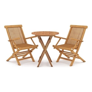 Afuera Living Contemporary Garden Dining Set in Natural Teak Wood