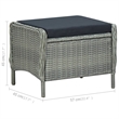 Afuera Living Contemporary Solid Wood Dining Set in Light Gray/Black