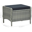 Afuera Living Contemporary Solid Wood Dining Set in Light Gray/Black