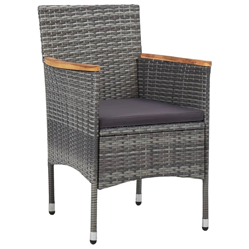 Afuera Living Contemporary 7 Piece Dining Set in Gray/Dark Gray