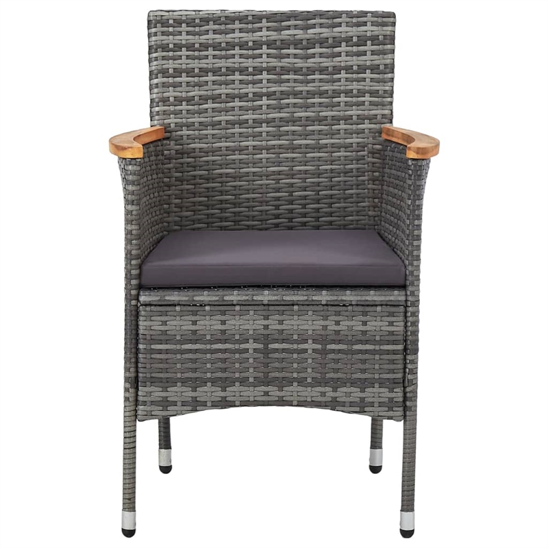 Afuera Living Contemporary 7 Piece Dining Set in Gray/Dark Gray
