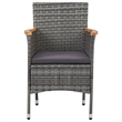 Afuera Living Contemporary 7 Piece Dining Set in Gray/Dark Gray