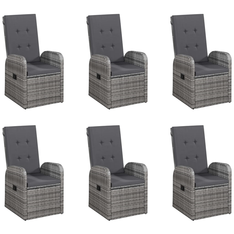 Afuera Living Contemporary Solid Wood Dining Set in Gray/Dark Gray