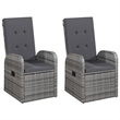 Afuera Living Contemporary 5 Piece Dining Set in Gray/Dark Gray