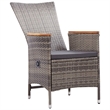 Afuera Living Contemporary 3 Piece Dining Set in Gray/Dark Gray