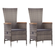 Afuera Living Contemporary 3 Piece Dining Set in Gray/Dark Gray