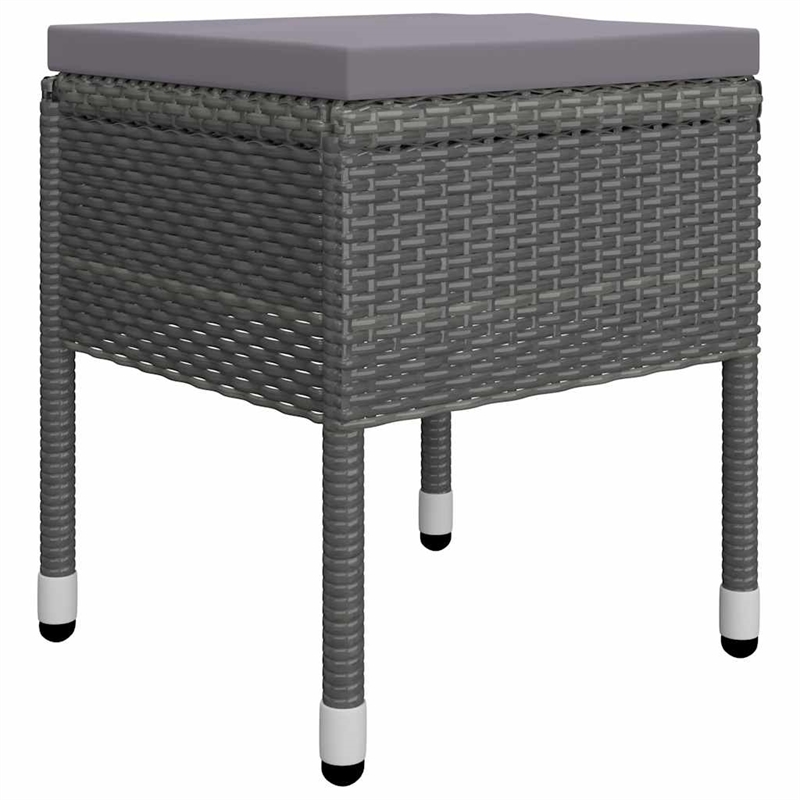 Afuera Living Contemporary Solid Wood Dining Set in Gray/Dark Gray