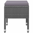 Afuera Living Contemporary Solid Wood Dining Set in Gray/Dark Gray