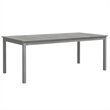 Afuera Living Contemporary Solid Acacia Wood Garden Dining Set in Gray