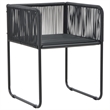 Afuera Living Contemporary Medium PE Rattan Garden Dining Set in Black