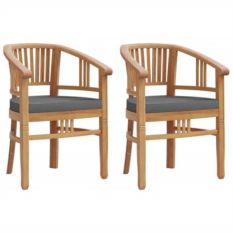 Afuera Living Small Patio Dining Set in Teak Wood - Set of 2