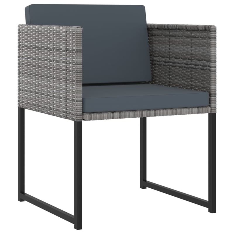 Afuera Living Poly Rattan 11 Piece Garden Dining Set in Gray
