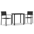 Afuera Living Powder-Coated Steel Garden Dining Set in Black