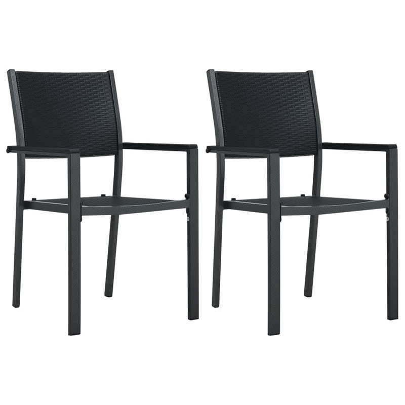 Afuera Living Powder-Coated Steel Garden Dining Set in Black