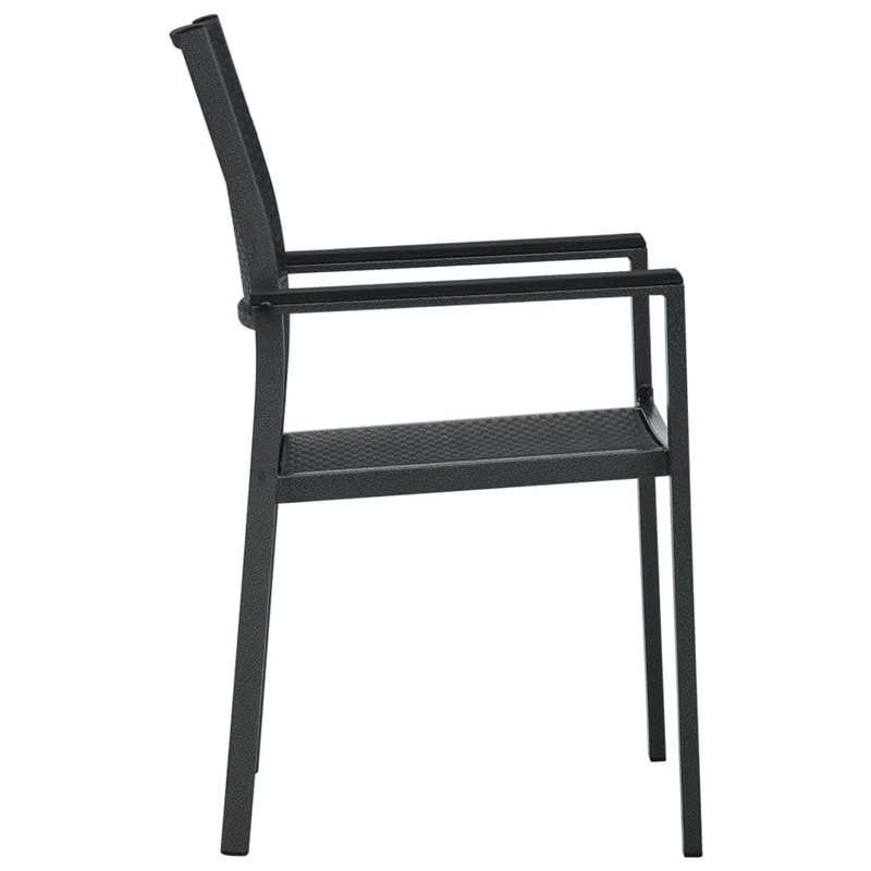 Afuera Living Powder-Coated Steel Garden Dining Set in Black