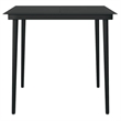 Afuera Living Powder-Coated Steel Garden Dining Set in Black