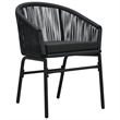 Afuera Living Powder-Coated Steel Garden Dining Set in Black