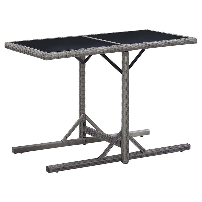 Afuera Living Powder-Coated Steel Compact Dining Set in Gray