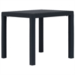 Afuera Living Contemporary Outdoor Dining Set in Anthracite Plastic