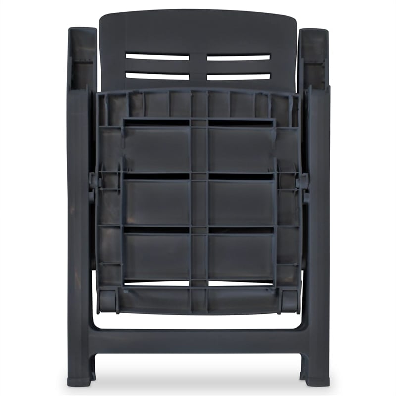 Afuera Living Anthracite Plastic Standard Foldable Outdoor Dining Set