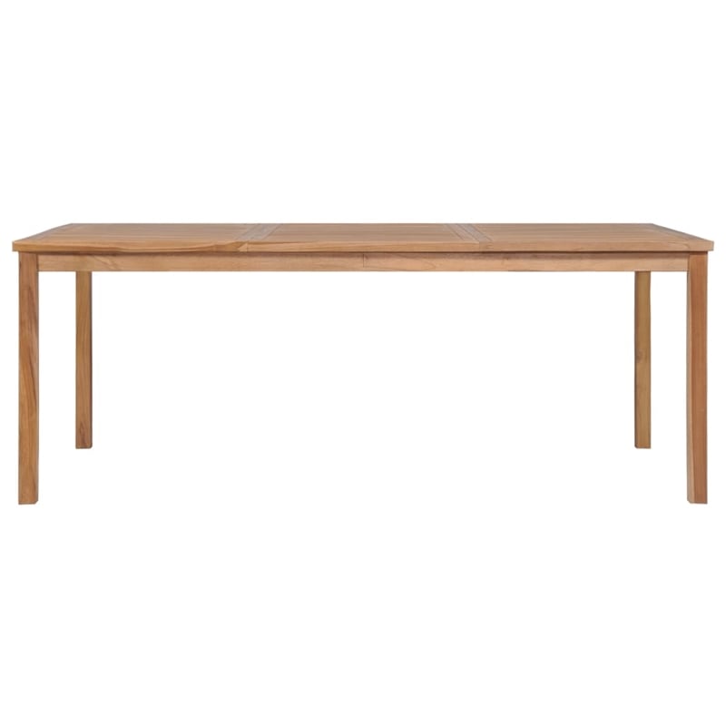 Afuera Living Contemporary Large Garden Dining Set in Natural Teak