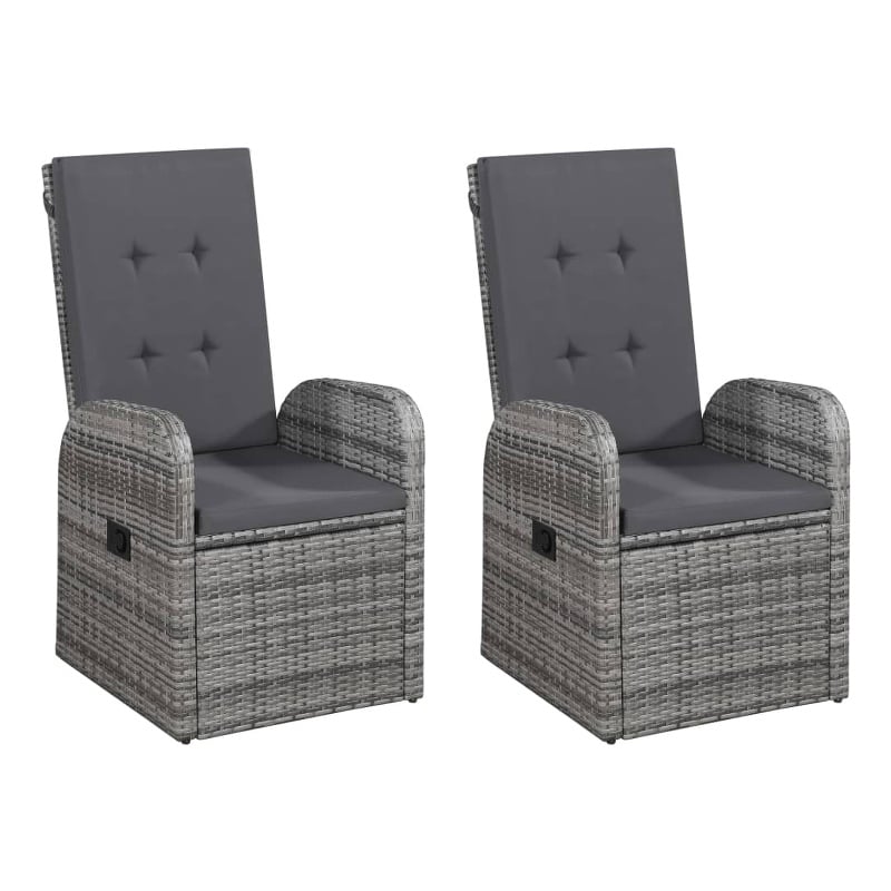 Afuera Living Contemporary Garden Dining Set in Gray and Dark Gray